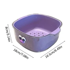 주방 Colanders 그릇 세트 2 층 배수 바구니 음식 분지 싱크 야채 드레이너 과일 세면대, 01 China Mainland, 03 Purple