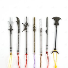 [더리몰] 삼국지 무기 칼창 미니어처 굿즈 모형 키링 관우 장비 장식