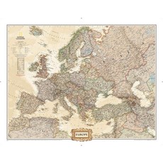 National GeoGRAPHIC 그래픽 EuROPE 로프 Wall Map - ExeCUT 컷ive (30.5 x 23.75 in) (National Reference Map