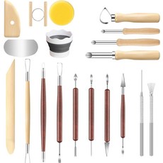 점토 도구 19개의 PCS 도자기 공예용 조각 그리기 모양 만들기, 52