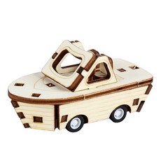나무재 입체퍼즐 원목소재 미니보트 영 내추럴목재 아기 공방 달려라 29512EA 1(PC), 1개