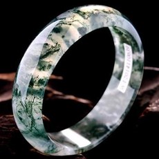 玉手鐲瑪瑙手鐲天然印度水草瑪瑙手鐲瑪瑙手鐲帶水草玉手鐲, 內徑60mm, 1個