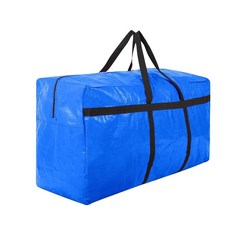 엑스트라 라지 이사 백 손잡이가 달린 튼튼한 오버사이즈 보관 가방 대학 기숙사 집 이사 거대한 물품 보관 등을 위한 큰 접이식 더플 백 블루 1팩 445895, 엑스트라 라지 이사 백, 손잡이가 달린 튼튼한 오버사이