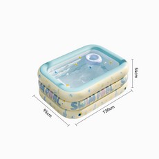 工廠直銷兒童家用加厚折疊充氣遊泳池：戶外戲水遊戲池，成人兒童皆適用, 1個, 1.3米3層【單個泳池】