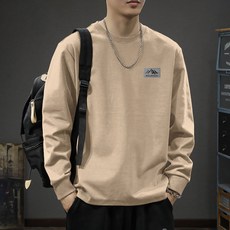 Couchsurfing 남성 봄가을 루즈핏 긴소매 티셔츠
