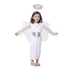 瘋狂派對 台灣現貨 兒童變裝服 白雪天使裝 萬聖節服裝 聖誕節服裝 變裝派對 天使服裝