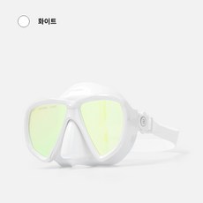 BARREL M MIRROR SNORKEL MASK 浮潛面鏡, WHITE, 1個