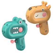 감성팩토리 미니 캐릭터 물총 공룡 기린 오리 물총, 2개, 오렌지+그린