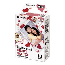 INSTAX 디자인 미니필름(하트스케치)1팩(10매)