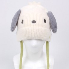 포차코 움직이는 니트 모자 에어펌프를 누르면 귀가 쫑긋쫑긋 아동 겨울 방한모