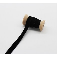 1/8 "3mm 1/4" 6mm 3/8 "9mm 벨벳 리본 DIY 선물 상자 공예 랩 장식을위한 탄성 단일 얼굴 패브릭 트림 없음, 9mm Black