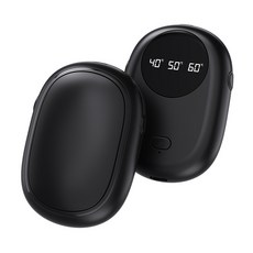 2025新款磁吸分體式暖手寶 二合一迷你數顯USB充電暖手寶, 黑色一對2000毫安