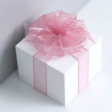 리본리에 무지 오간디 리본 끈, 25mm(50yd), 9.팥색