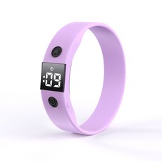 러브심플 LED 진동 알람 실리콘 스포츠 시계, 자주색