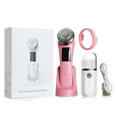 얼굴 마사지 RF 얼굴 고주파 고주파 얼굴 리프팅 EMS 얼굴 미세 전류 리프트 피부 강화 장치, 03 pink add spray