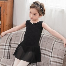 베베샤 여아 민소매 레이스 발레복 발레 스커트 일체형