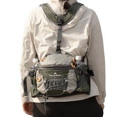 VITALO 등산 배낭 숄더힙색 소형 가방, B_카키