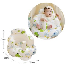 Gography 現貨秒出 寶寶充氣椅 充氣座椅 成長椅 新生兒 收涎裝飾 美感 寶寶吃飯椅 恐龍 洗澡椅 寶寶學坐椅, 昆斯汀恐龍