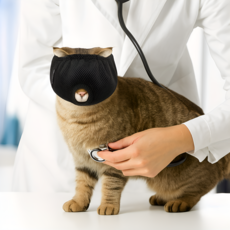 물림방지 통기성 메쉬 고양이 케어 입마개 마스크, 1개, 블랙 S