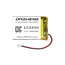 리튬폴리머 배터리 충전지 103450 3.7V 1800mAh, 1개, 1개입