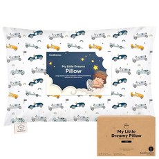 KeaBabies 베개 커버가 있는 유아용 베개 점보 35.6x50.8cm(14x20인치) - 수면을 위한 부드러운 유기농 면 유아 베개 - 세탁기 세탁 가능 - 여행에 적합, 경주용 자동차