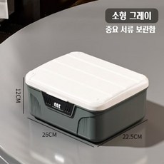 베베어스 가정용 차량용 비밀번호 수납함 보관함 귀중품 다용도, 소형-그레이