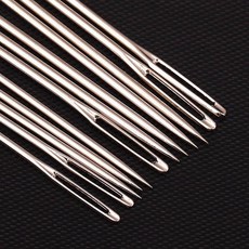 編織工具大眼針手縫針十字繡針組：皮革縫、絲帶繡、加粗毛衣毛線針、絨線粗針, 1個, 15根裝,特大眼4.2厘米