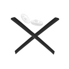 Mryok 오클리 스틸 플레이트 OX3222 안경용 교체용 이어삭스 노즈피스 키트 - 블랙