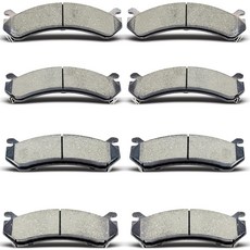 쉐보레 눈사태 실버라도 500500 HD 교외 2500 C 시에라 HD3500 유콘 XL 허머 H28PCS용 D784 D785 전면 후방 세라믹 브레이크 패드 세트 장착