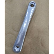 通用款 銀色鋁合金左曲柄(四方軸菱形孔) 170mm 登山車公路車折疊車牙盤配件修補件, 1個, 亮銀色左曲柄孔距170mm