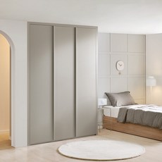 보루네오 E0 네오 여닫이 작은방 붙박이장 160cm, 카본그레이 160cm