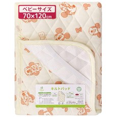un doudou 땀 흡수 베이비 매트 패드 70×120cm 디즈니 미키 마우스 미니 마우스 면 100% 파일 원단 퀼트 네 모서리 고무 부착 Disney NZ3221-P