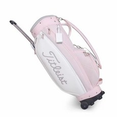 高爾夫球袋 球袋 高端版 男女通用 帶拖輪拉桿 獨立鞋柜 大空間PU防水, 粉色, 1個