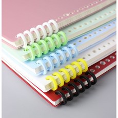 파스텔 6공 루즈링 바인더링 컬러 클립바인더 셀프제본 루즈리프 서류정리 신학기용품, 투명