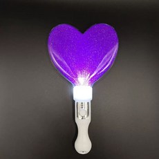 LED愛心發光棒 閃光棒 熒光棒 晚會應援加油棒 聖誕節手持棒, 1個, 紫色愛心棒【附電池】
