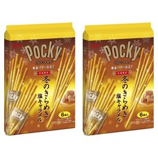 포키 초콜릿 겨울의 반짝거리는 소금캐러멜 황금버터 맛 6개입, 2개, 660g