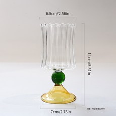 ins風玻璃杯復古中古咖啡杯家用創意水杯高腳酒杯高硼硅耐高溫杯, 1個