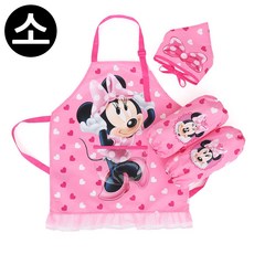 성창 미니마우스 하트 앞치마 토시두건 3종 세트 소