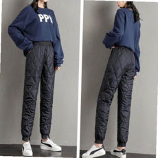 골프패딩바지 절개 여성 겨울 패딩 바지 캐주얼 데일리 코디 따뜻