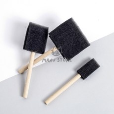 [사마누] 미술붓 미술도구 스펀지브러쉬 3P 스펀지 브러쉬