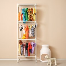 강아지옷장 3단 강아지행거 애견 고양이 반려동물 강아지옷걸이 애견옷행거 애견옷걸이, 1개