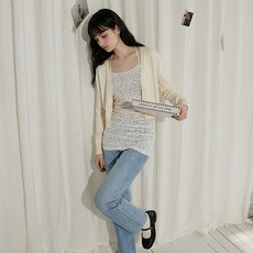 [made]여성 크롭 데일리 슬림 숏 가디건 출근룩 하객룩 데이트룩 간절기가디건