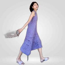 LETEO-치치몰08협력업 127000075 바람숭숭니트롱드레스 플 롱 호캉스 미니 니트 심플 원피