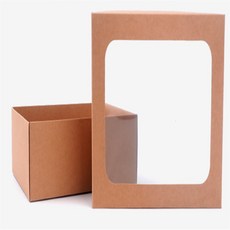 이에샵 접이식 선물박스 떡패키지, 브라운 - 중