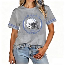 여성용 축구 셔츠 경기 날 셔츠 축구 하트 티셔츠 스포츠 시즌 반소매 상의 462401