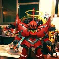 鋼彈 新昂州 模型組裝 精緻還原 收藏擺飾 鋼彈模型, 紅色,20*20公分, 1個