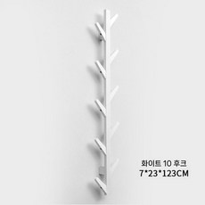 스탠드 옷걸이 플로어 행거 코트 거실 현관 북유럽 유럽풍 원목 벽 인테리어, 5. 화이트10구