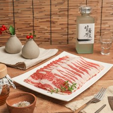 미국산 우삼겹 삼겹양지 대패 구이용 샤브샤브 찌개용, 2개, 1kg