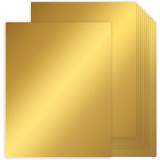 30장 골드 메탈릭 카드 스톡 용지 8.5 x 11 인치 92파운드250gsm 미러 마감 호일 보드 스크랩북 제작 초대장 장식, Gold
