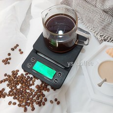 【喜奈而】電子秤 計時多功能廚房料理秤 0.1g 精準止滑, 咖啡秤黑色5kg